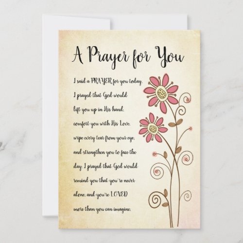 A Prayer for You Card