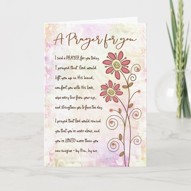 A Prayer for You Greeting Holiday Card (Front)