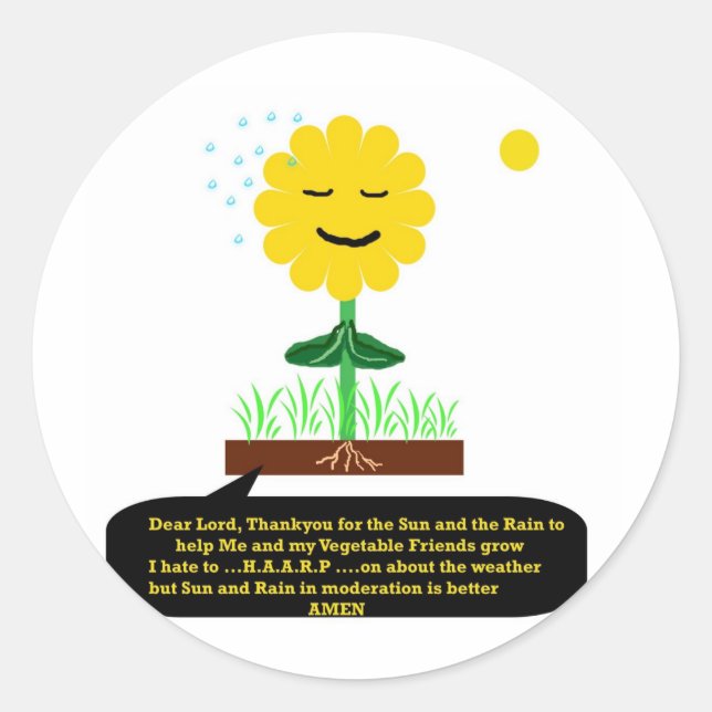 "A Prayer from a Flower"* Classic Round Sticker (Front)