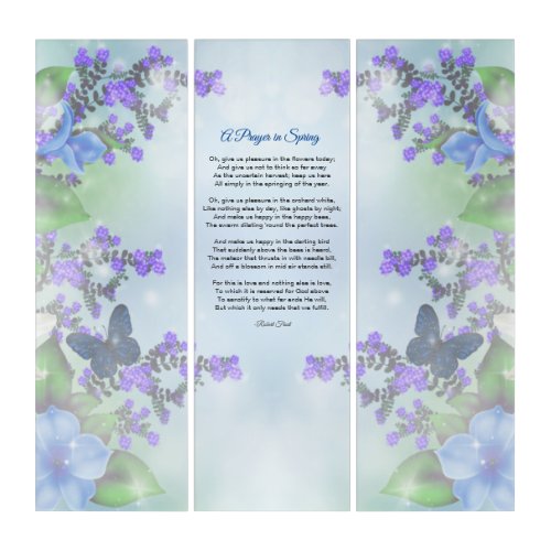 A Prayer in Spring Poem by Robert Frost Triptych