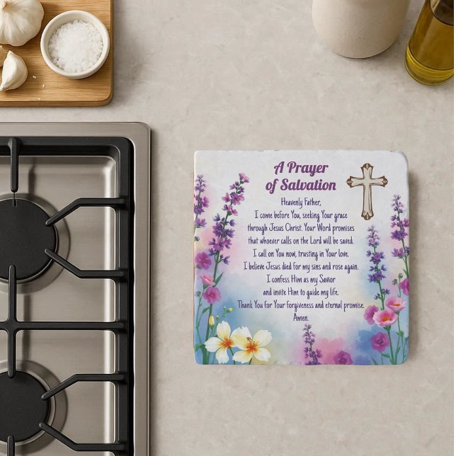 "A Prayer of Salvation" Faith and Grace Trivet (Creator Uploaded)
