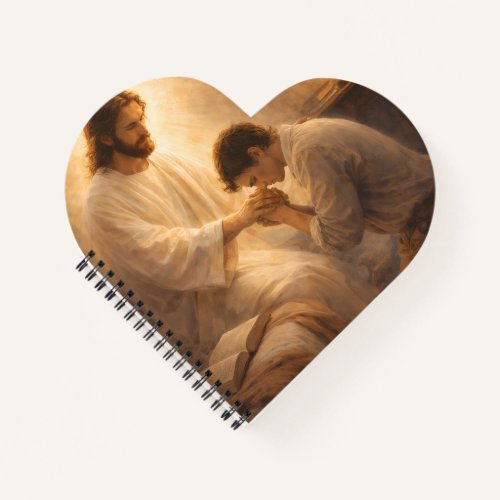 A Prayer on His Knees with Jesus Notebook