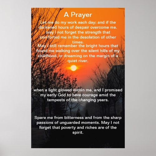 A Prayer orange walkway Posters