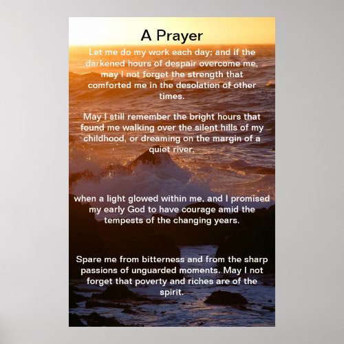 A Prayer Red Ocean Posters