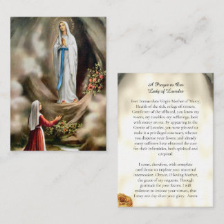 A Prayer to Our Lady of Lourdes Prayer Card