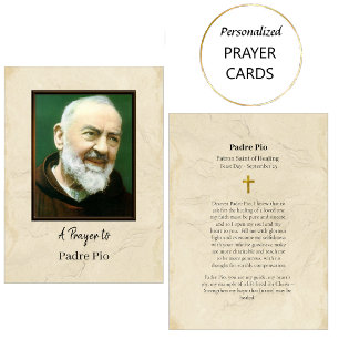 A Prayer to Padre Pio Roman Catholic Card