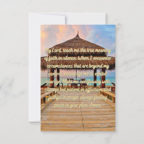 A Prayer To The Lord Daily Flat Greeting Card