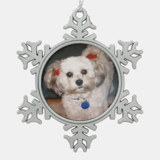 A precious snowflake snowflake pewter christmas ornament