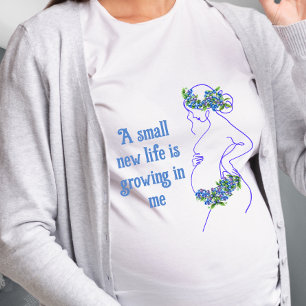 A Pregnant Woman Silhouette with Quote  T-Shirt