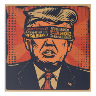 A president blindfolded by mental issues acrylic print