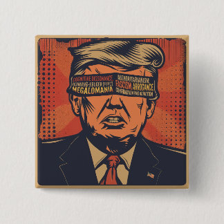 A president blindfolded by mental issues. button