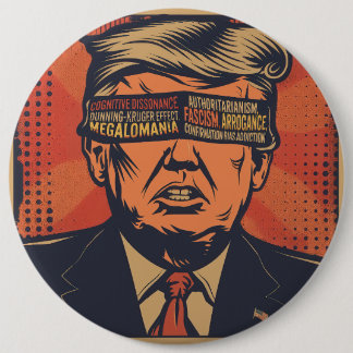 A president blindfolded by mental issues button