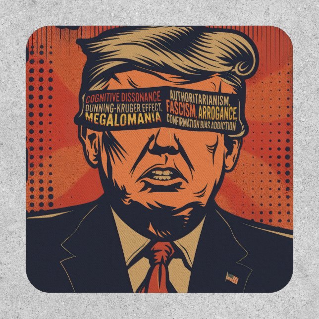 A president blindfolded by mental issues patch (Front)