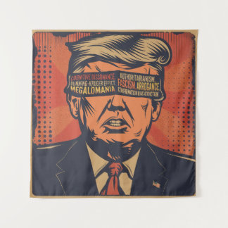 A president blindfolded by mental issues tapestry