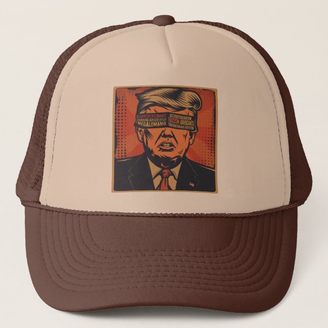 A president blindfolded by mental issues trucker hat (Front)