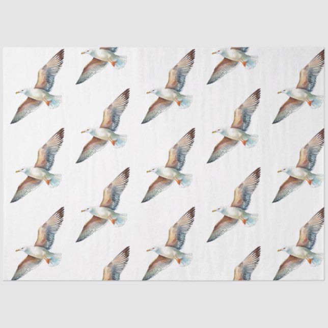 A Pretty Blue Nautical Series Design 4 Tissue Paper (Front)