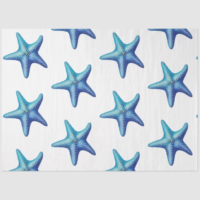 A Pretty Blue Nautical Series Design 6 Tissue Paper (Front)