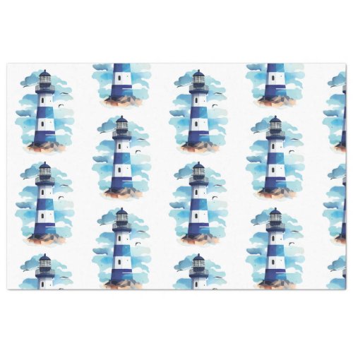 A Pretty Blue Nautical Series Design 9 Tissue Paper