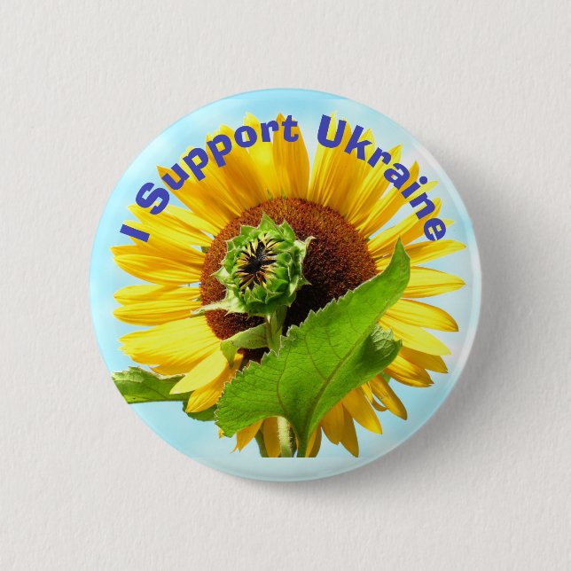 A pretty button showing support for Ukraine  (Front)