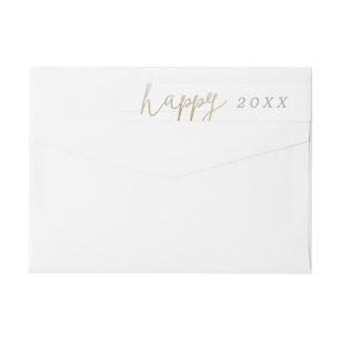 Happy New Year Return Address Labels | Zazzle