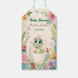 a pretty little Dinosaur Watercolor Hatching Soon Gift Tags