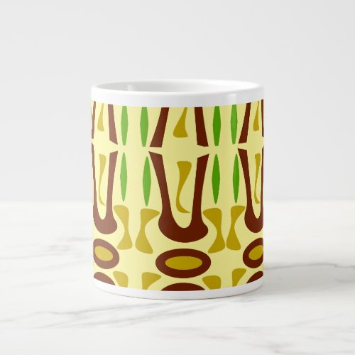 A Primal Jungle Pattern Large Coffee Mug