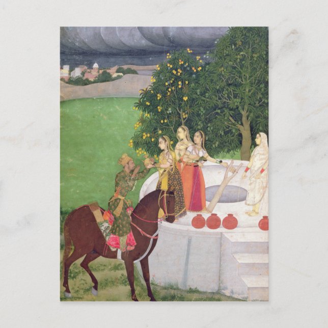 A Prince begging water from women at a well Postcard (Front)