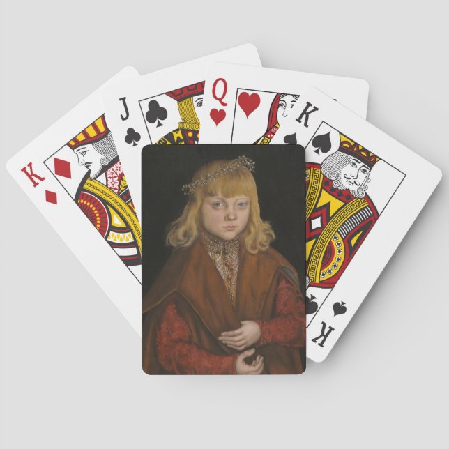 A Prince of Saxony, c.1517 (oil on panel) Poker Cards (Back)