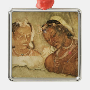 A Princess and her Servant Metal Ornament
