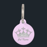 A Princess of a Pet Tag<br><div class="desc">Customize this pet tag front and back with your fur baby's name!</div>