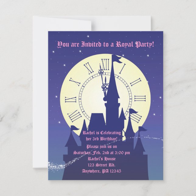 A Princess Royal Birthday Party Invitation (Front)