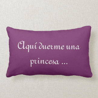 A princess sleeps here lumbar pillow