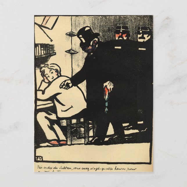 A prisoner is exiled from Crimes and Postcard (Front)