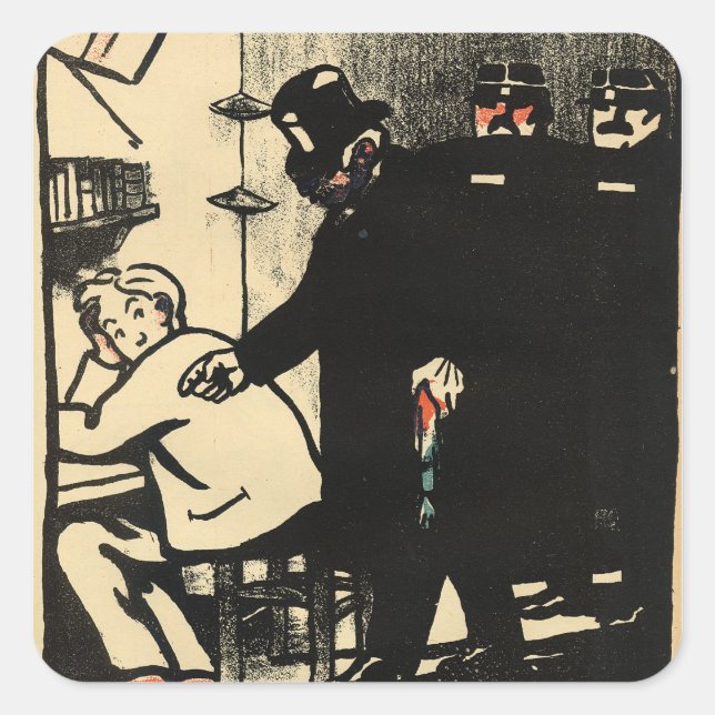 A prisoner is exiled from Crimes and Square Sticker (Front)