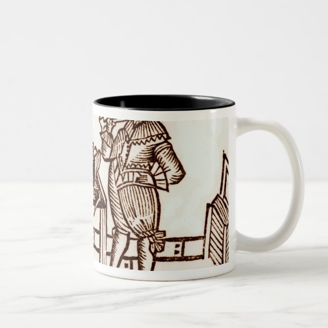 A Privy Chamber with Pipe and Tankard Two-Tone Coffee Mug (Right)