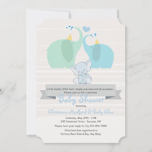 A Product of Our Love Boy Baby Shower Invitation