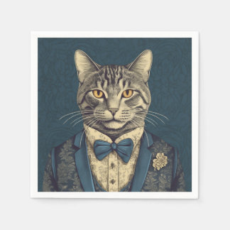 A Professional Business Cat in a Suit Cute Napkins