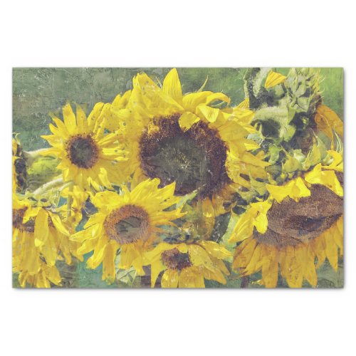 A Profusion of Absolutely Gorgeous Sunflowers Art Tissue Paper