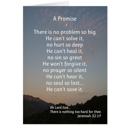 A Promise...Religious Cards (Front)
