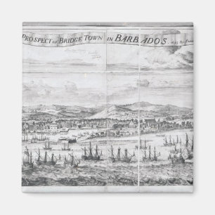 A Prospect of Bridge Town in Barbados Magnet
