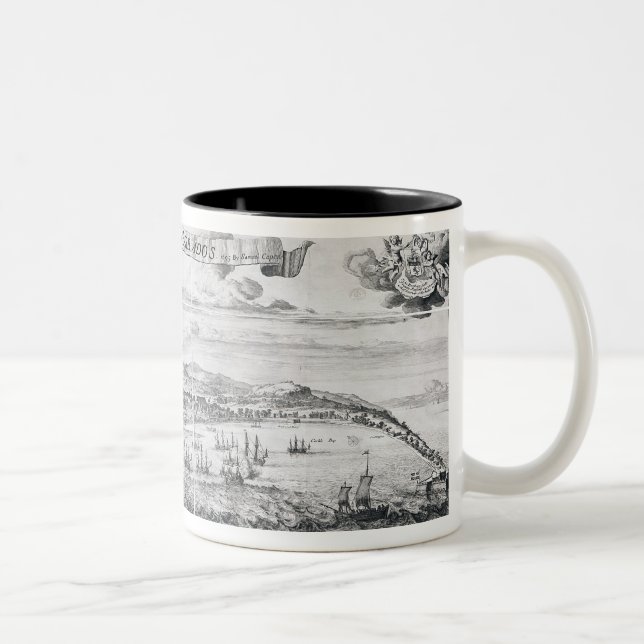 A Prospect of Bridge Town in Barbados Two-Tone Coffee Mug (Right)