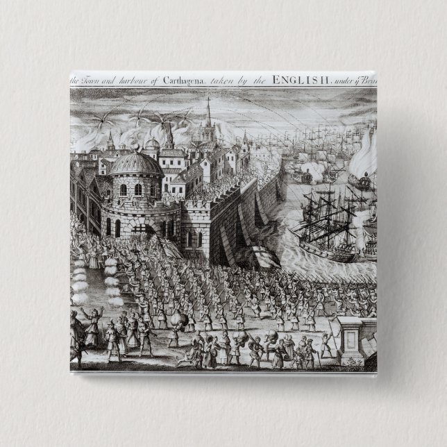 A Prospect of the Town and Harbour Pinback Button (Front)