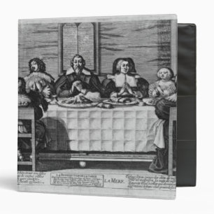 A Protestant family blessing the meal 3 Ring Binder