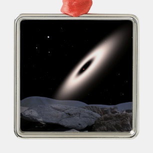 A protoplanetary disk metal ornament