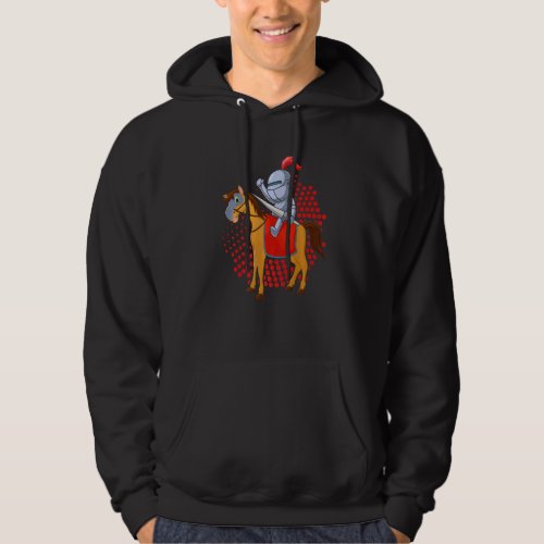 A Proud Knight On His Horse With A Lance Hoodie