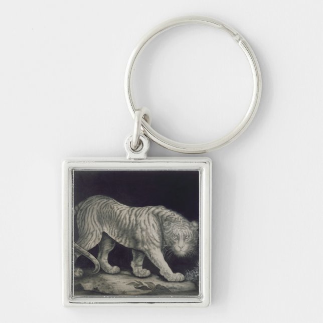 A Prowling Tiger (pencil on paper) Keychain (Front)