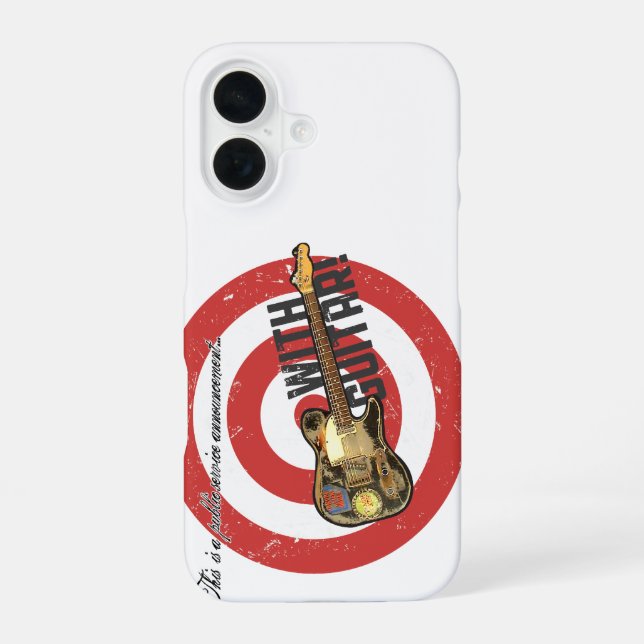 A PSA... with Guitar! Iphone Case (Back)