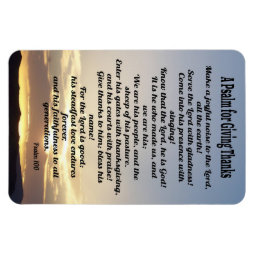 A Psalm For Giving Thanks-Psalm 100 Magnet | Zazzle