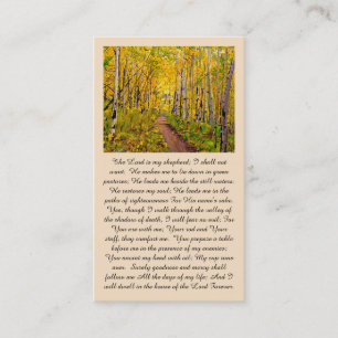 "A Psalm of David” Peace & Celeberation of Life Business Card