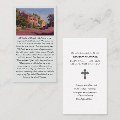 A Psalm of David Red Blue Yellow Green Business Card